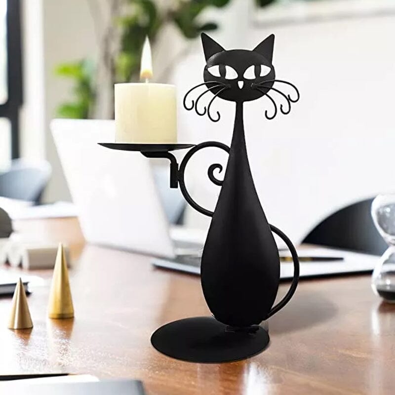 Maliben | Black Cat Candle Holder