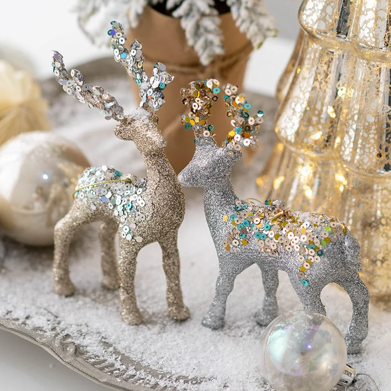 MAliben | Sparkling Deer Ornament – Luxury Christmas Decoration For a Festive Atmosphere