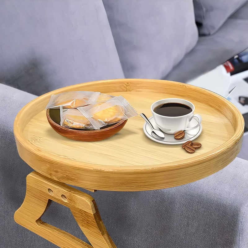 Maliben | Wooden Sofa Armrest Side Table