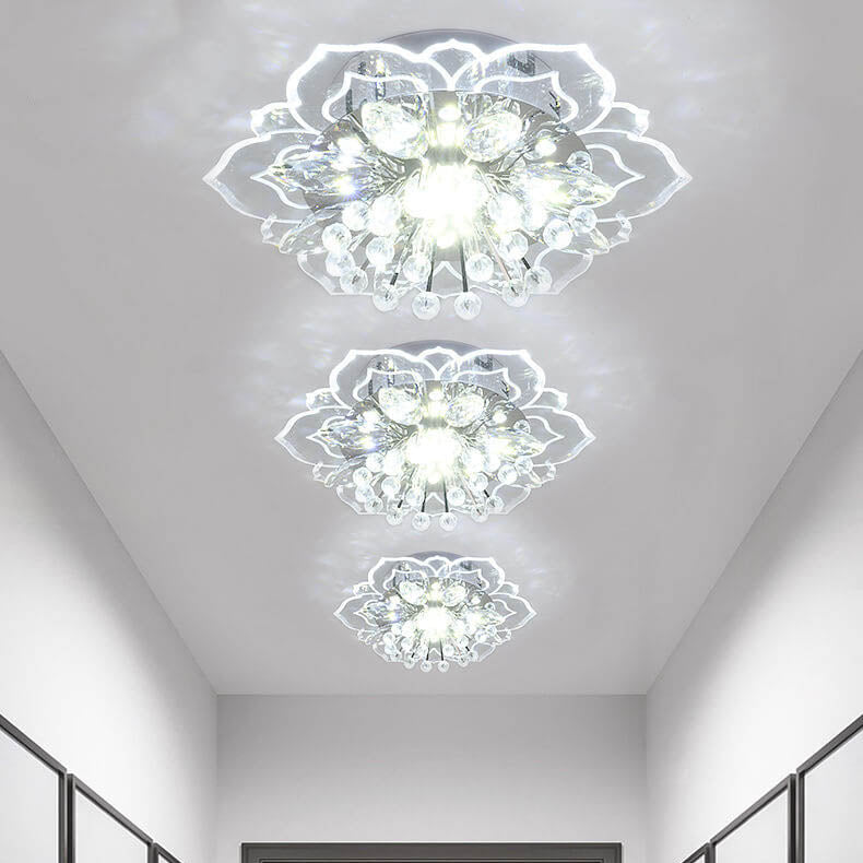 Maliben Glowpetal | Led Crystal Ceiling Light | Flower Shaped, Rgb Color Changing & Energy Efficient