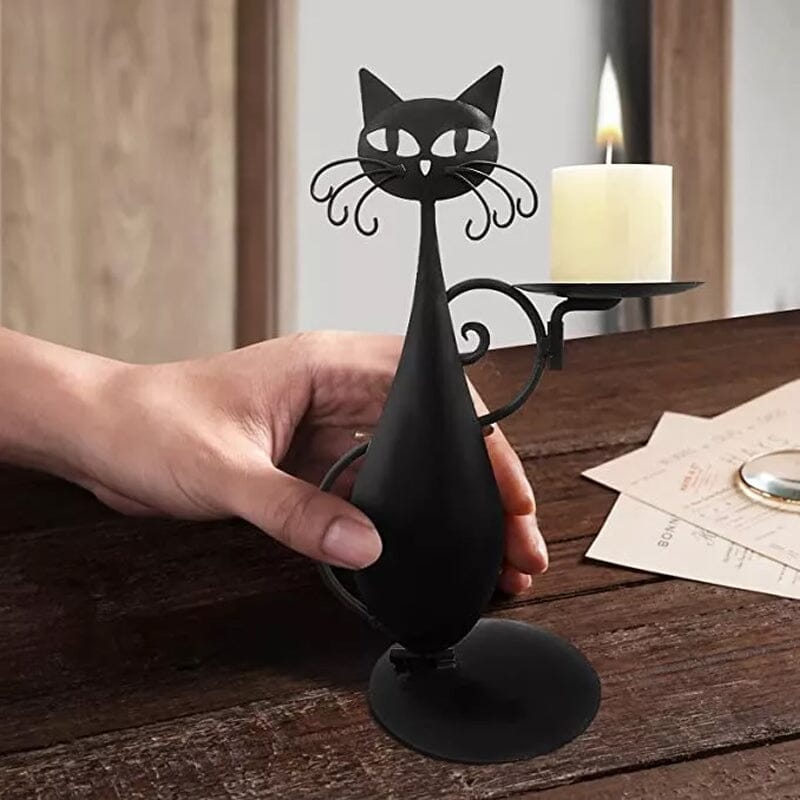 Maliben | Black Cat Candle Holder