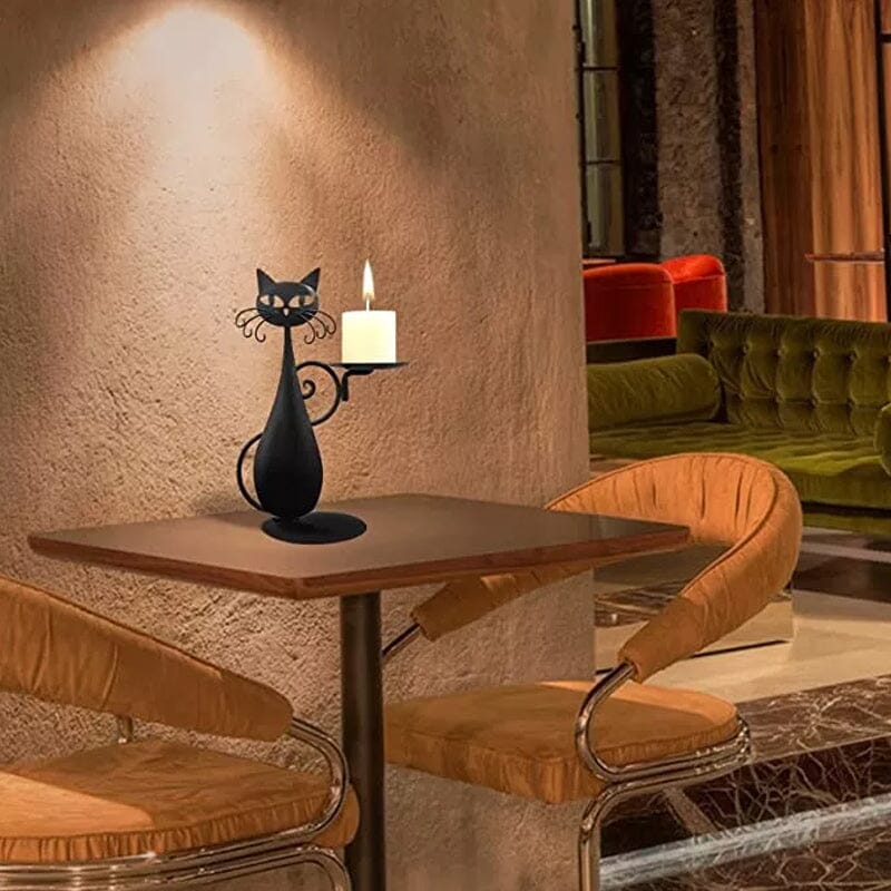 Maliben | Black Cat Candle Holder