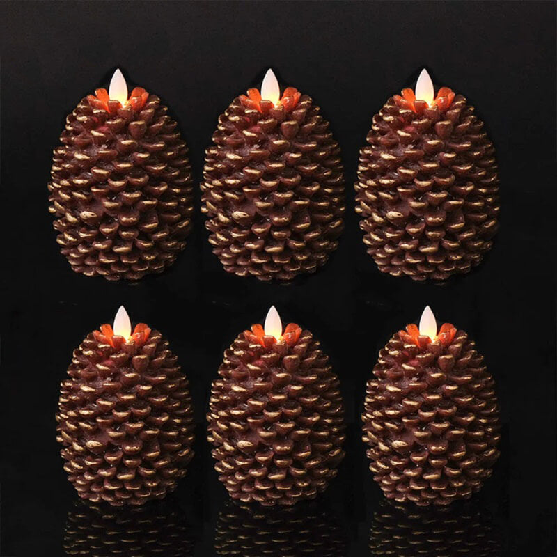 Maliben | Pinecone & Tree Led Candles