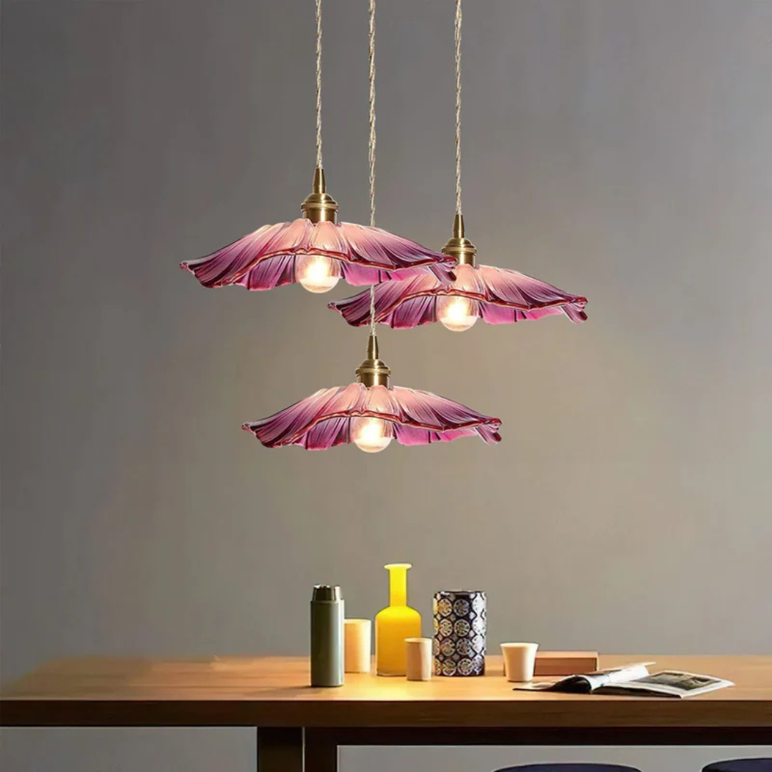 Maliben | Retro Lotus Glass Pendant Lamp