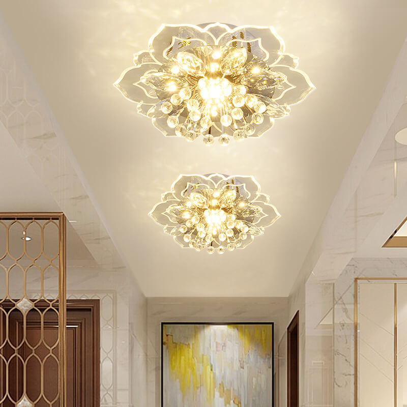 Maliben Glowpetal | Led Crystal Ceiling Light | Flower Shaped, Rgb Color Changing & Energy Efficient