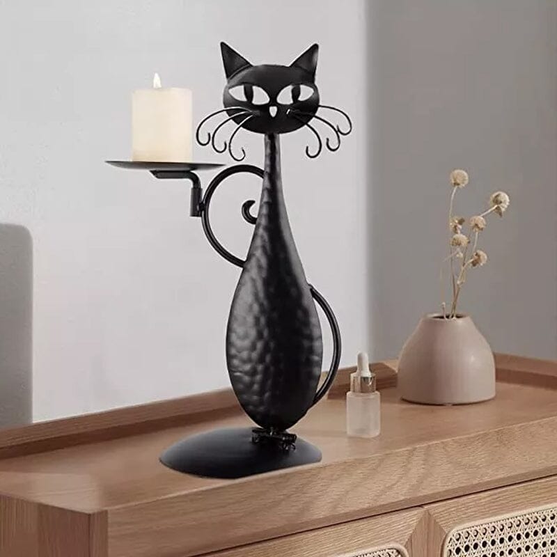 Maliben | Black Cat Candle Holder