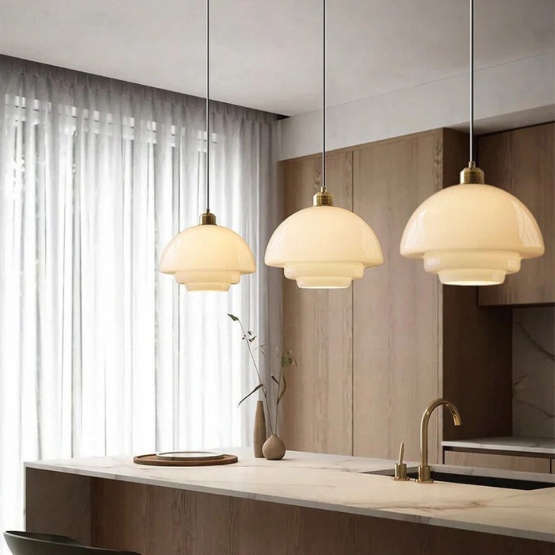 Maliben | White Glass Design Pendant Lamp