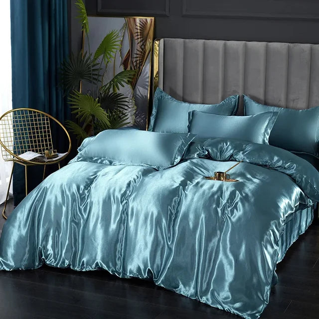 Maliben | Luxury Silk Satin Bedding Set - Silkelegance