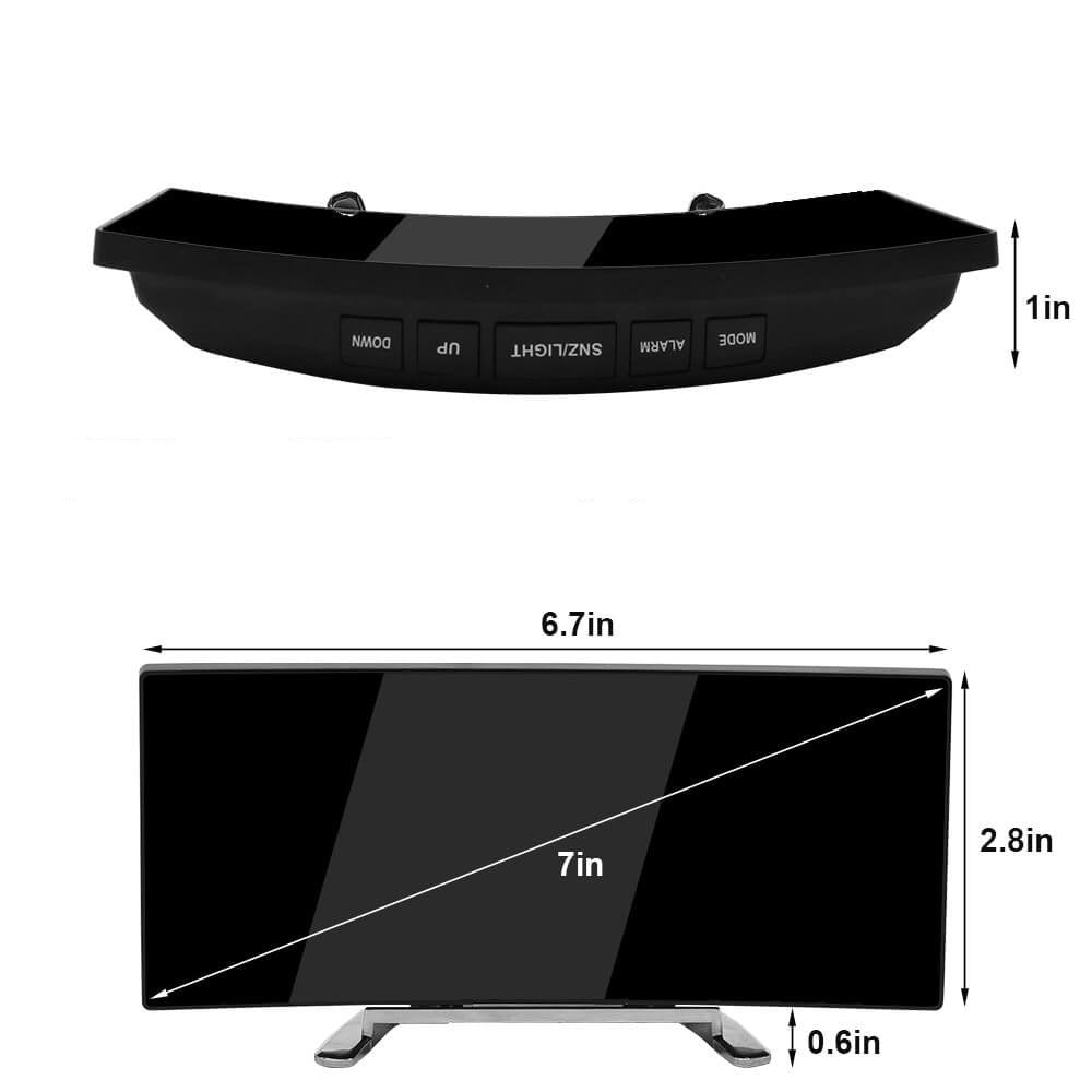 Maliben | Curved LED Digital Alarm Clock - Rass