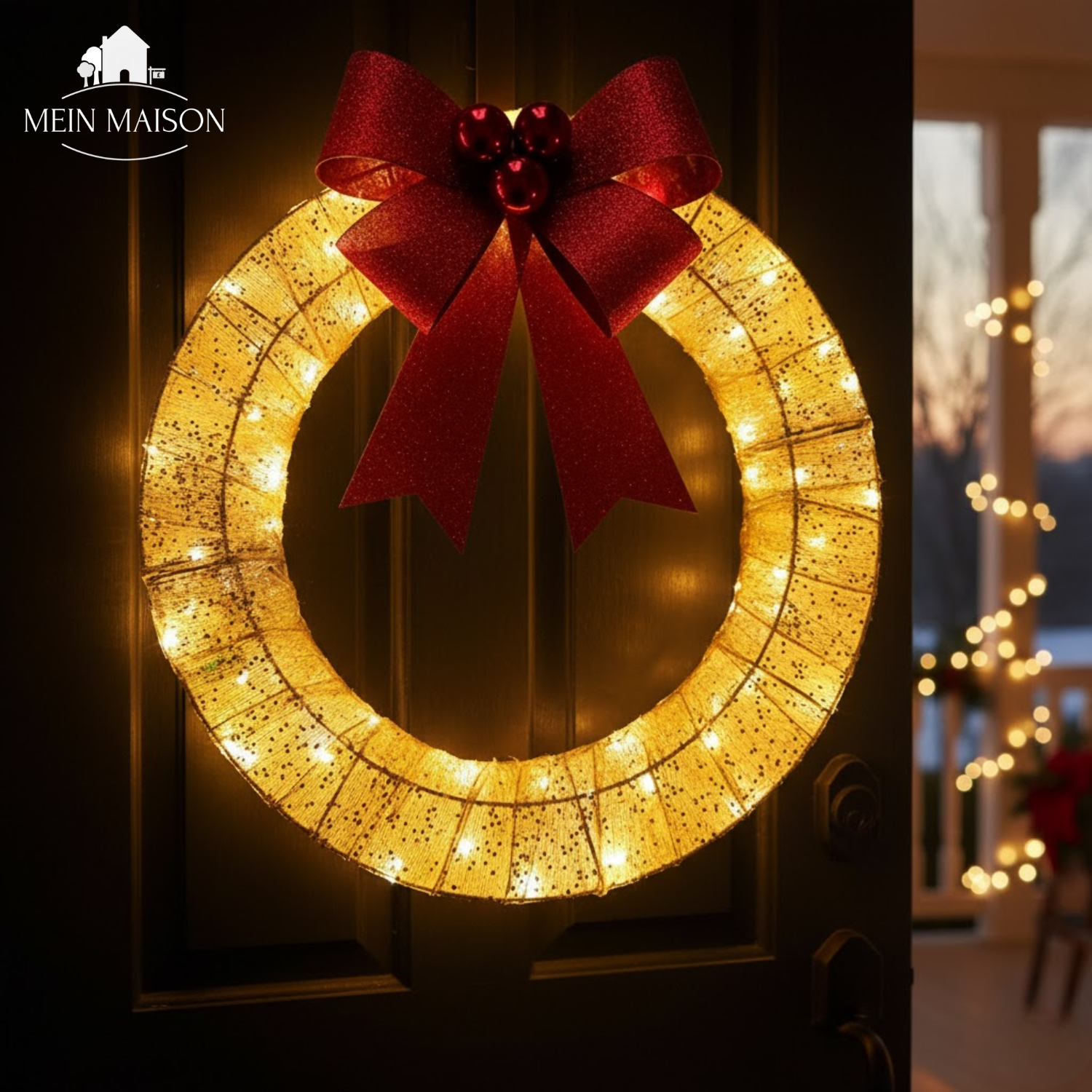 Maliben | Glowbow – The Glowing Christmas Wreath Garland For Festive Elegance