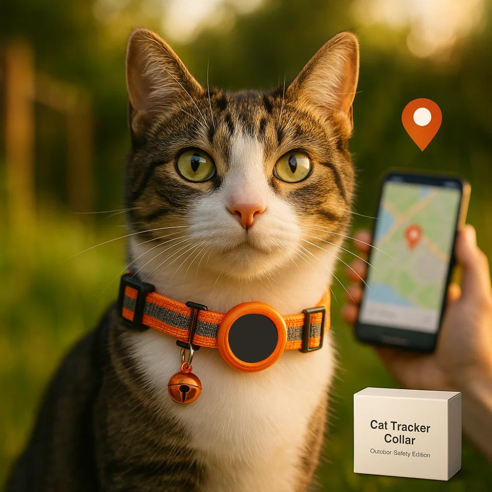 Maliben | Cat GPS Tracker Collar | Quick Release Closure, Reflective Design & Durable for Outdoor Safety Adventures