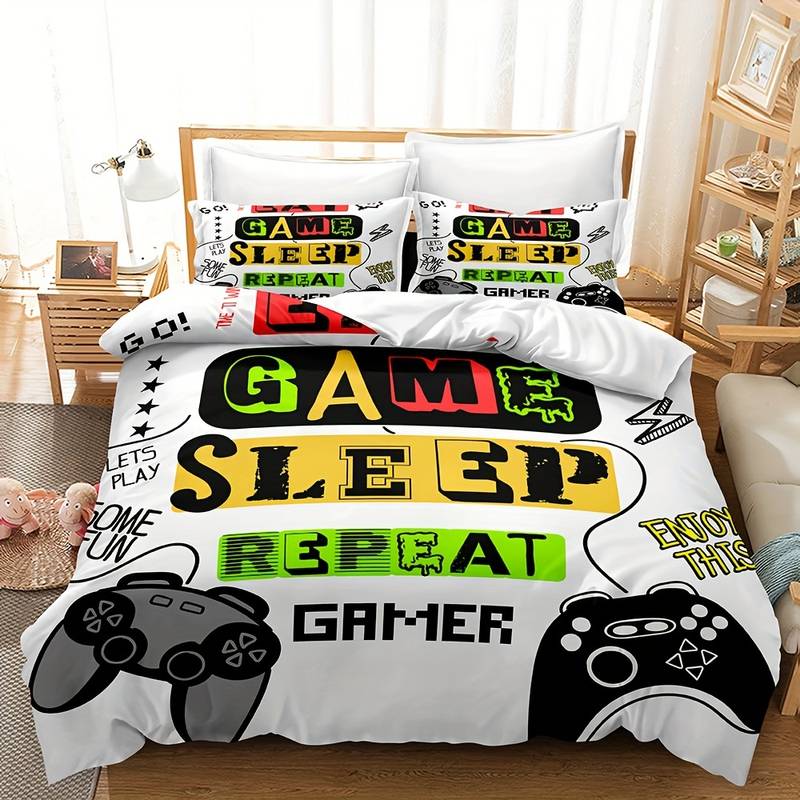 Maliben | Gamedreamer: Luxury Duvet Cover For Adventurous Bedrooms