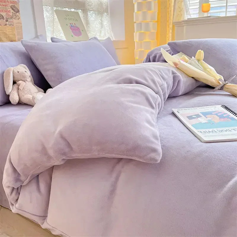 Maliben | Verdict Flannel Fleece Duvet Cover - Cozycover