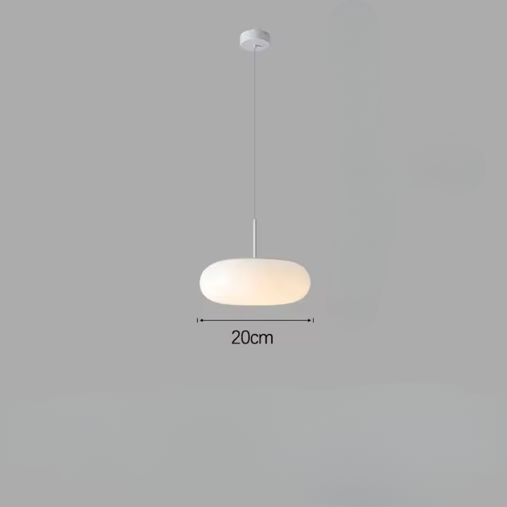 Maliben | Modern Cream Pendant Lamp In Simple Chandelier Style With Warm Led Lighting