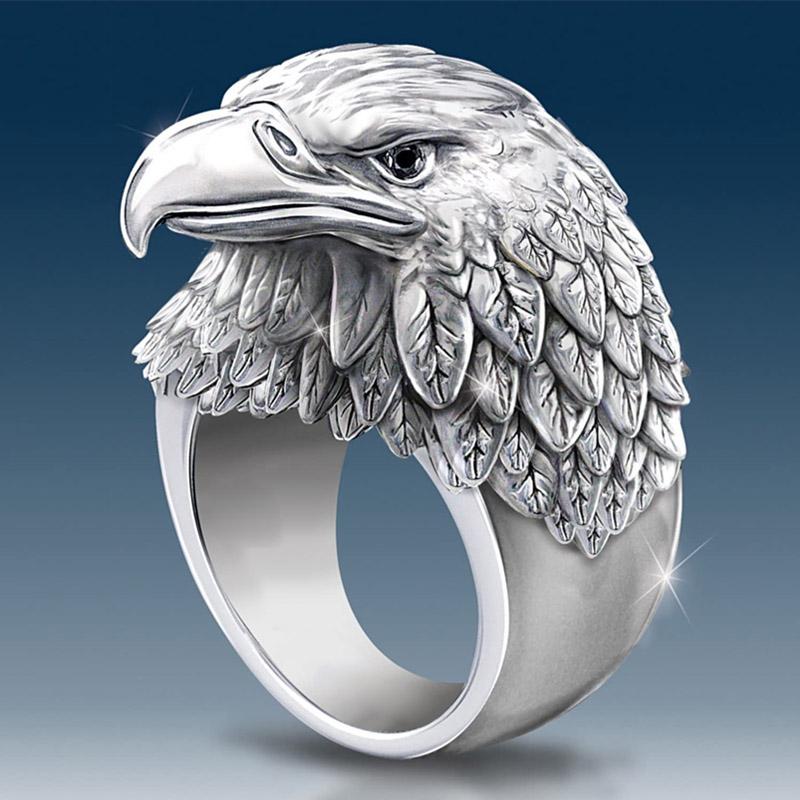 Maliben Men's Eagle Ring — Detailed Statement Biker Ring