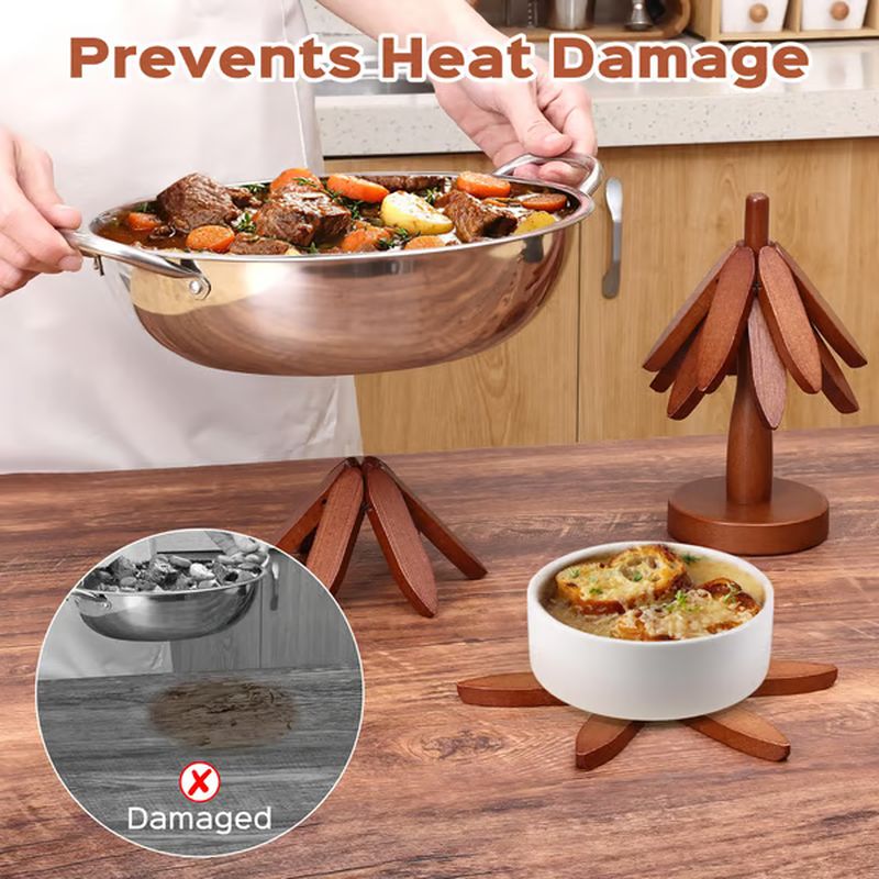 Maliben | High Quality Heat Resistant Natural Wood Placemats And Coasters