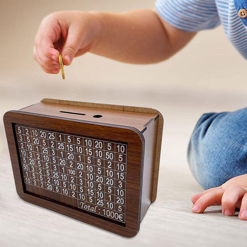 Maliben | Wooden Piggy Bank With Counter