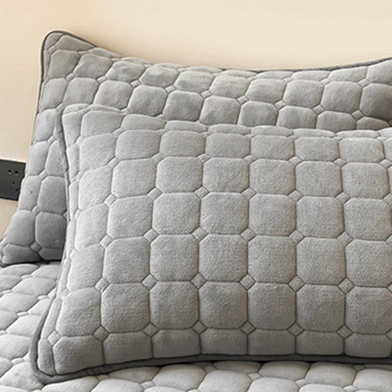 Maliben | Modern Soft Throw Blanket with Square Texture – Stylish Fluffy Bed & Sofa Cover