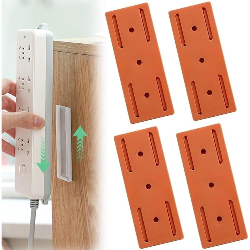 Maliben | Adhesive Power Strip Mounts | No-Drill Wall & Desk Organizer With Slide Rail