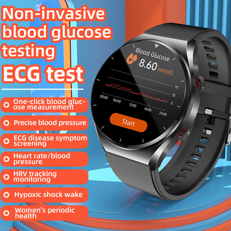 Maliben | One-Click Blood Sugar|Blood Glucose Blood Pressure Ecg|Ecg Hrv Heart Rate Monitor Health Smart Watch