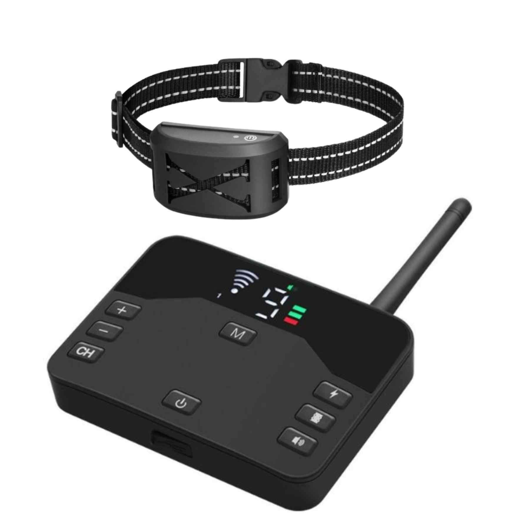 Maliben | 2-in-1 Wireless Pet Training Collars and Dog Fence Sound Check Electric and Vibrating Shock Dog Collar Fence From 65 to 1640 Feet