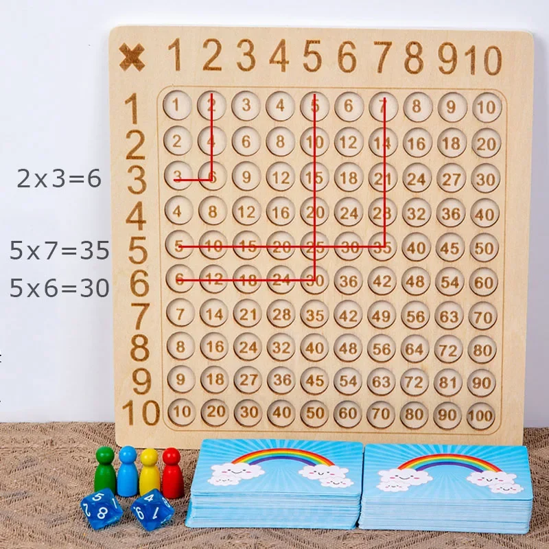 Maliben | Ecotoys Calcublox | Wooden Educational Math Game - Learn Quick & Easy Math