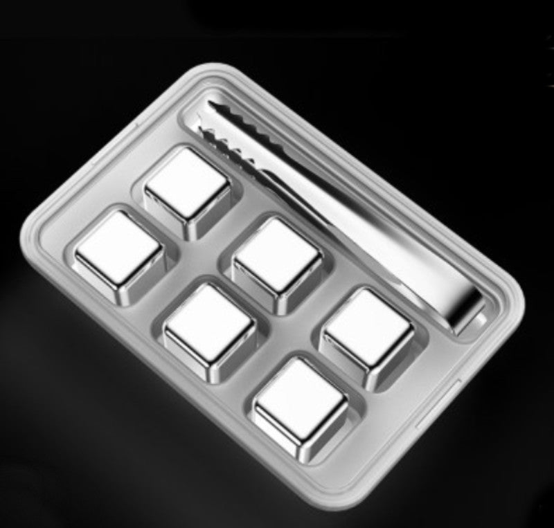 Maliben | Reusable 304 Stainless Steel Ice Cubes, With 3-Minute Rapid Cooling And Portable Storage Box, Without Diluting The Taste, For Drinks, Coffee, Wine And More