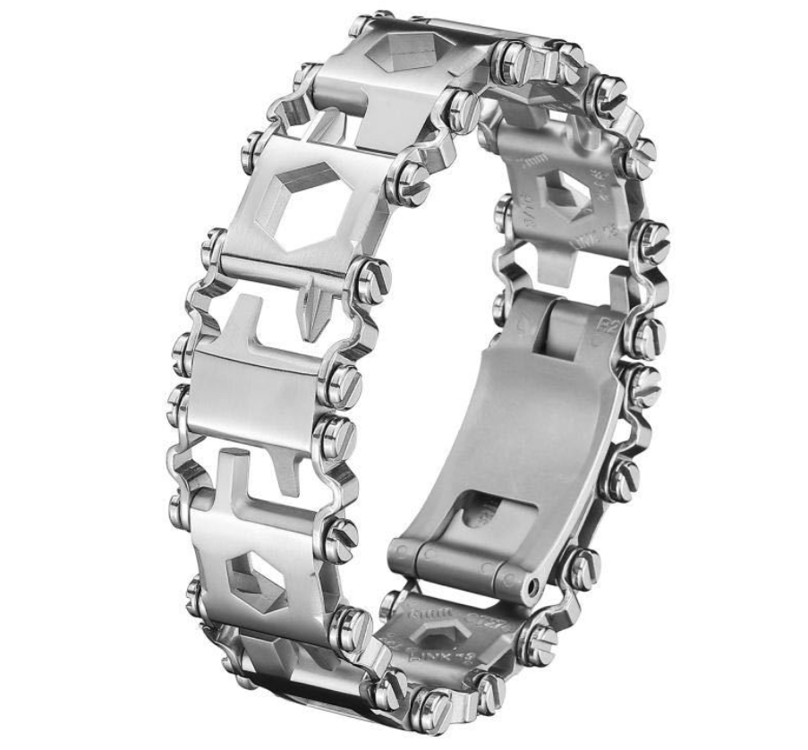 Maliben | 29-In-1 Multifunctional Stainless Steel Watch Strap/Bracelet, With 29 Hidden Practical Tools, For Sailing, Travel, Camping & Hiking
