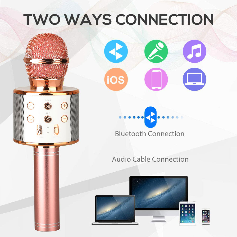 Maliben Rechargeable wireless Bluetooth karaoke microphone