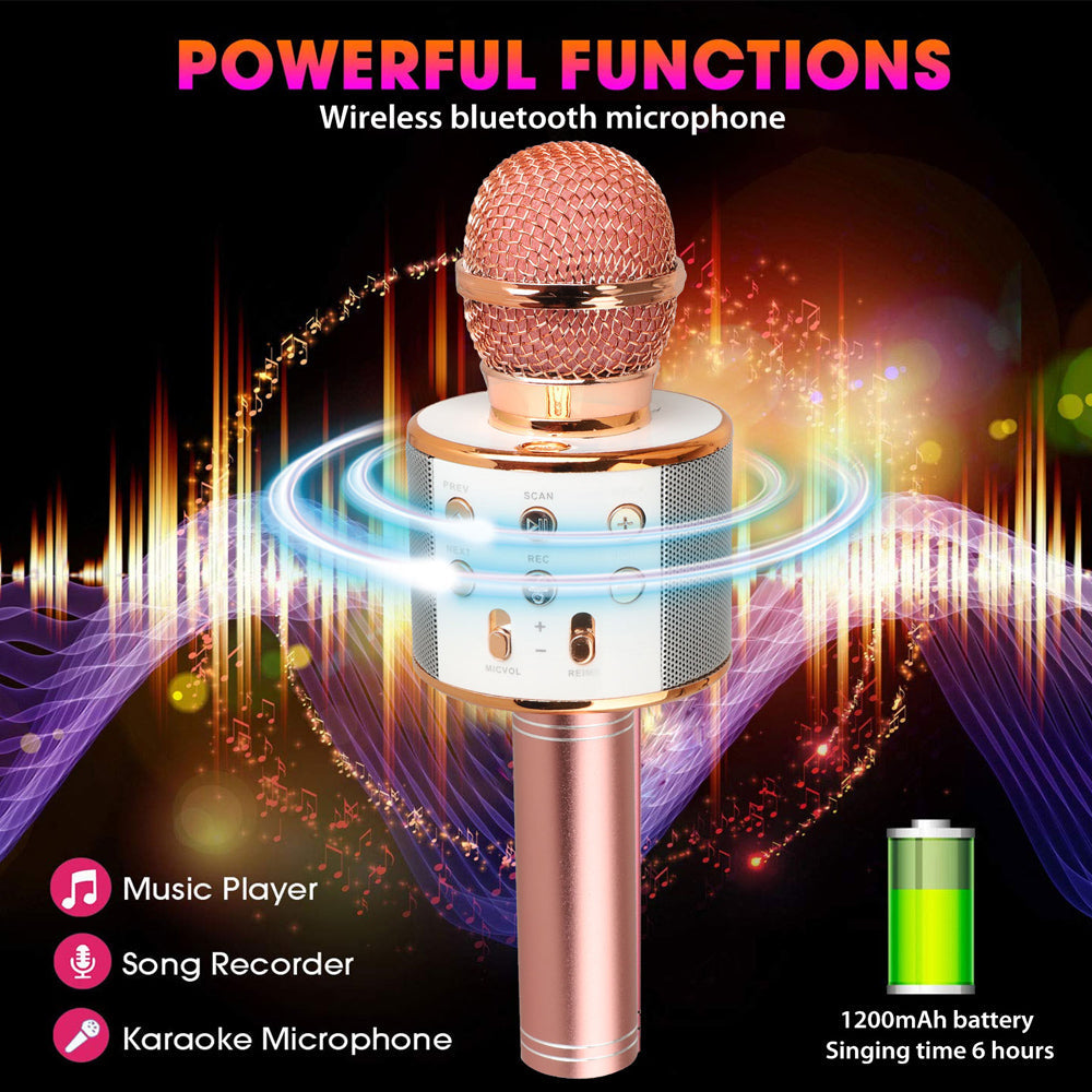 Maliben Rechargeable wireless Bluetooth karaoke microphone
