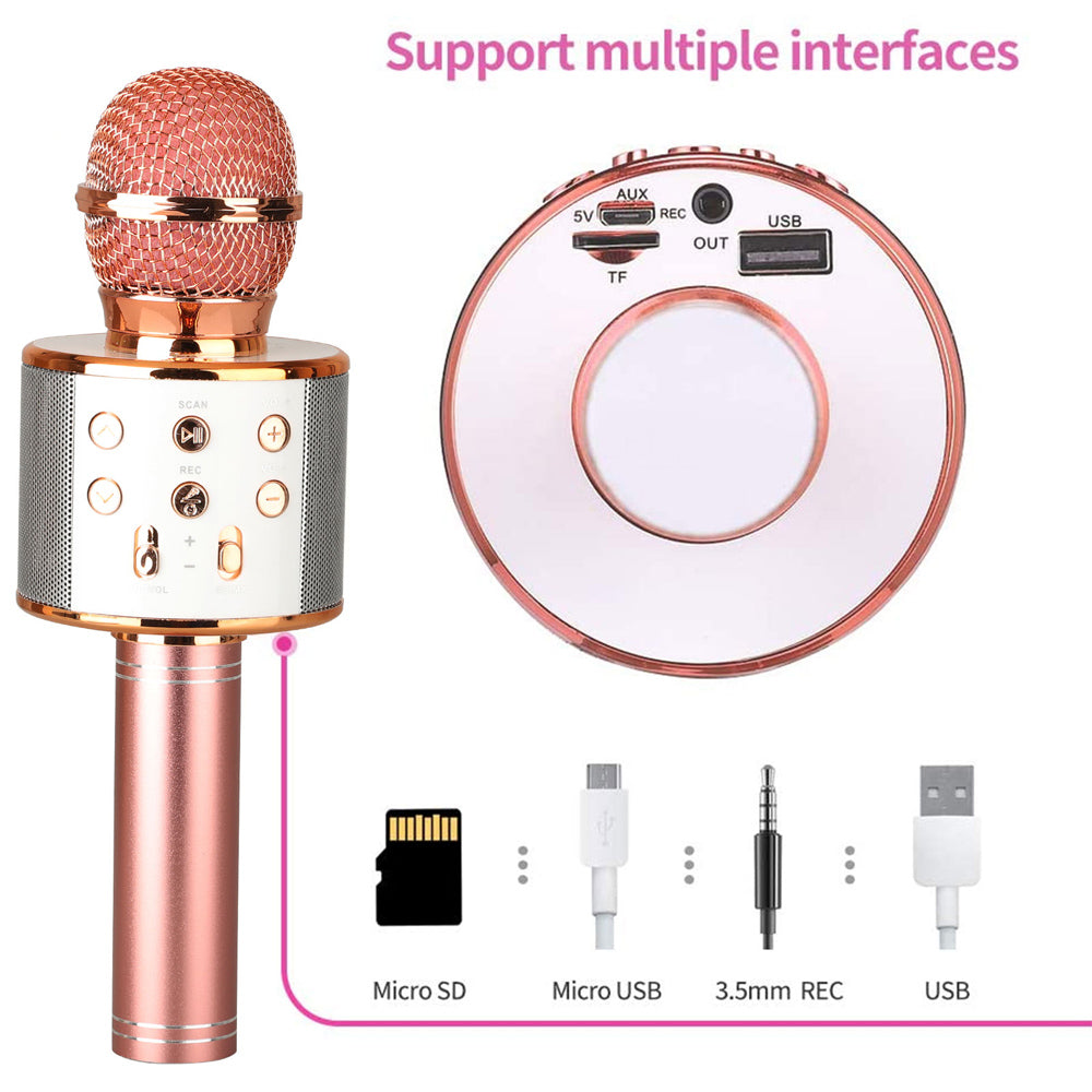 Maliben Rechargeable wireless Bluetooth karaoke microphone