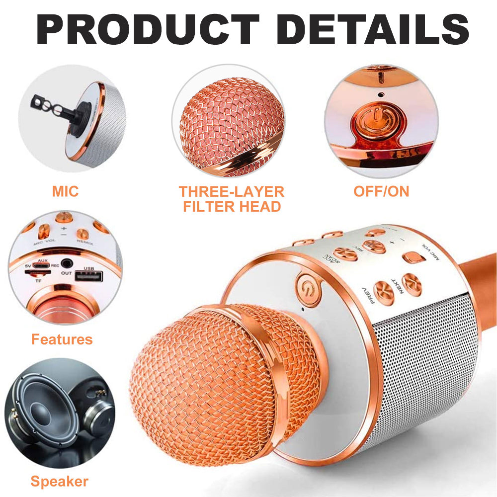 Maliben Rechargeable wireless Bluetooth karaoke microphone