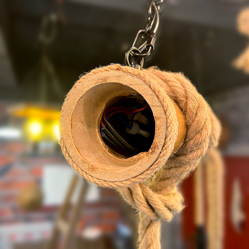 Maliben | Alessioglow - Retro Metal Wood Pendant Lamp For Atmospheric Interiors