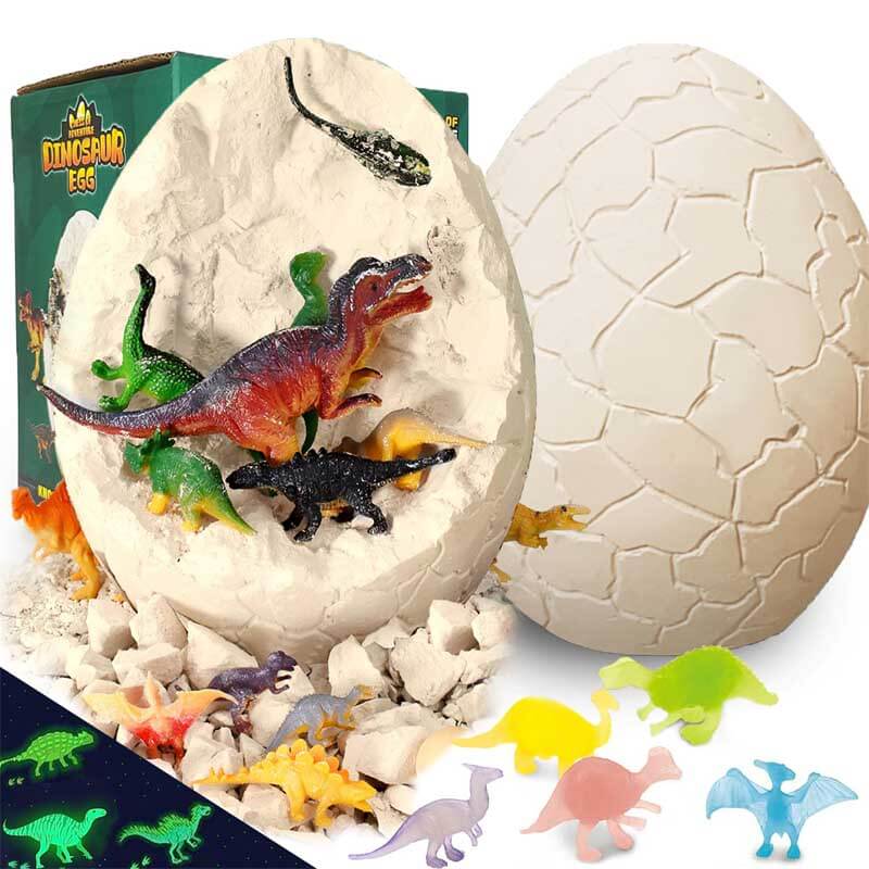 Maliben | Dinodig | Exciting Discovery Fun - Large Digging Eggs With Dinosaur Figures For Children