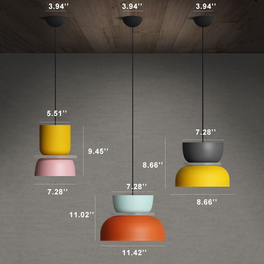 Maliben | Nordic Colorful Macaron 1 Light Led Pendant Lamp