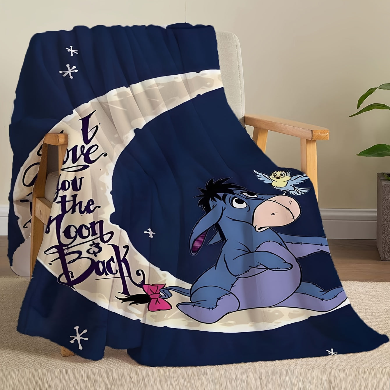 Soft fleece blanket with Eeyore design - Available in multiple sizes for all seasons — Maliben home decor