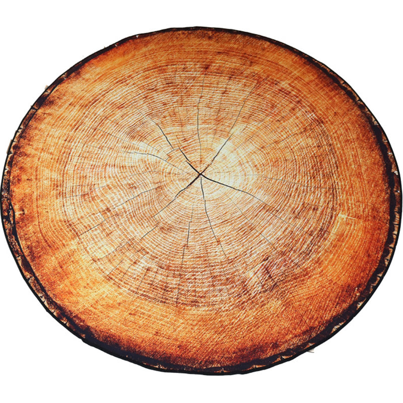 Maliben | Multicolor 3d Tree Rings Carpet Polypropylene Contemporary Carpet Washable Non-Slip Back Animal-Friendly Carpet For Living Room