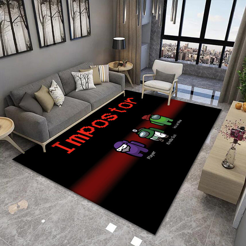 Maliben | Modern Brain Deception 3d Carpet Black Synthetic Area Rug Machine Washable Stain Resistant Non-Slip Rug For Living Room