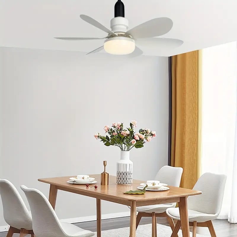 Maliben | 2-In-1 Portable Ceiling Fan & Light With Remote Control