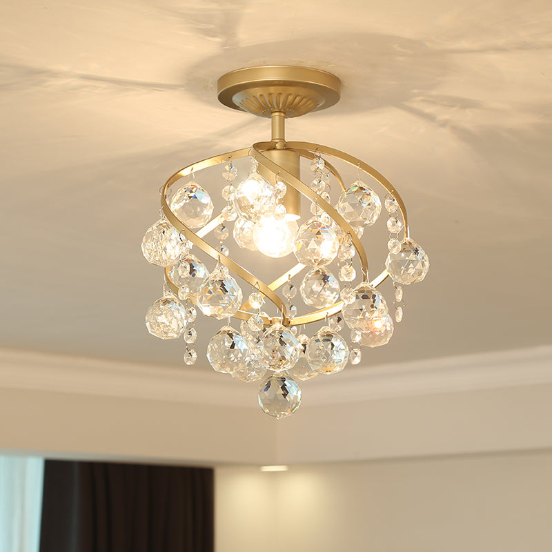 Maliben | Crystalelegance Pendant - Luxury Ceiling Light With Brass Accents
