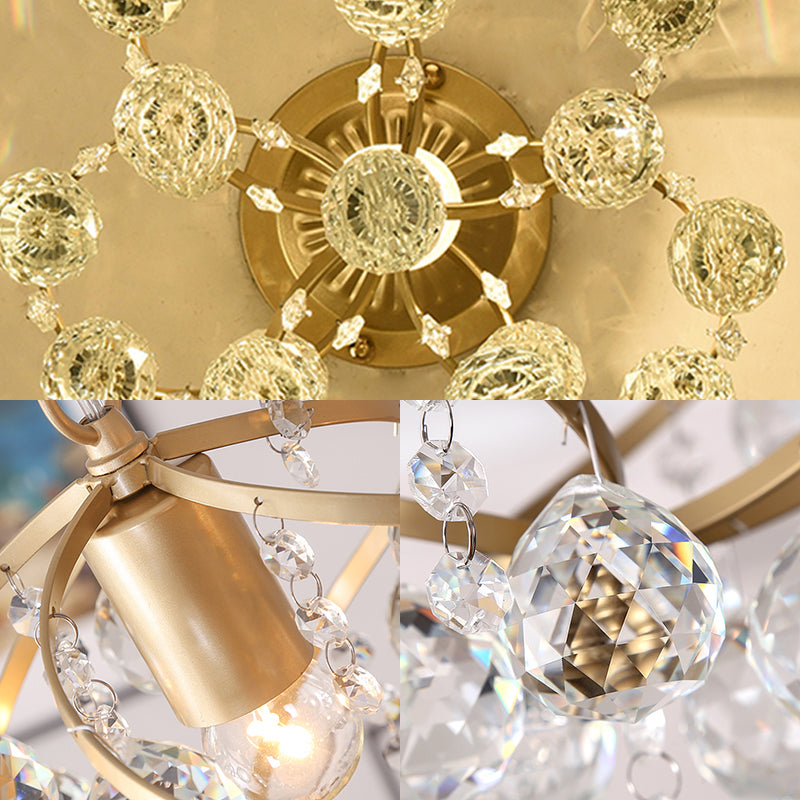 Maliben | Crystalelegance Pendant - Luxury Ceiling Light With Brass Accents