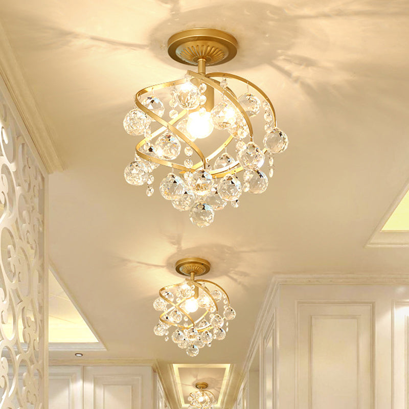 Maliben | Crystalelegance Pendant - Luxury Ceiling Light With Brass Accents