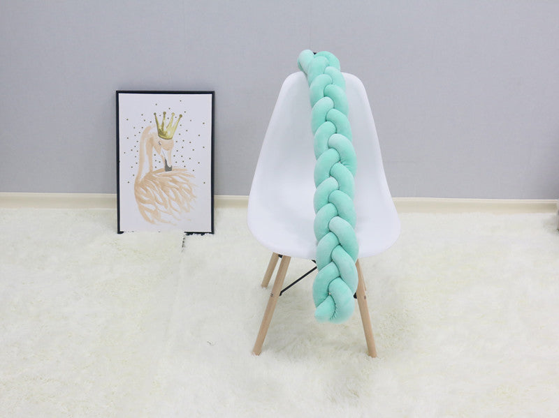 Maliben Handwoven Baby Crib Bumper Pillow — Braided, Non-Toxic