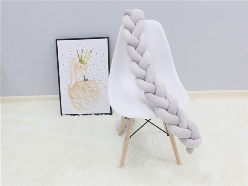 Maliben Handwoven Baby Crib Bumper Pillow — Braided, Non-Toxic