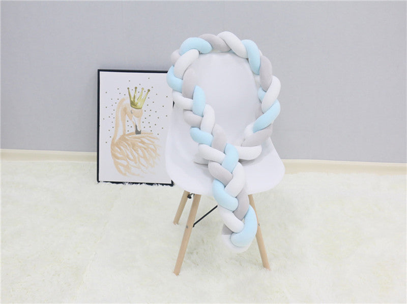 Maliben Handwoven Baby Crib Bumper Pillow — Braided, Non-Toxic