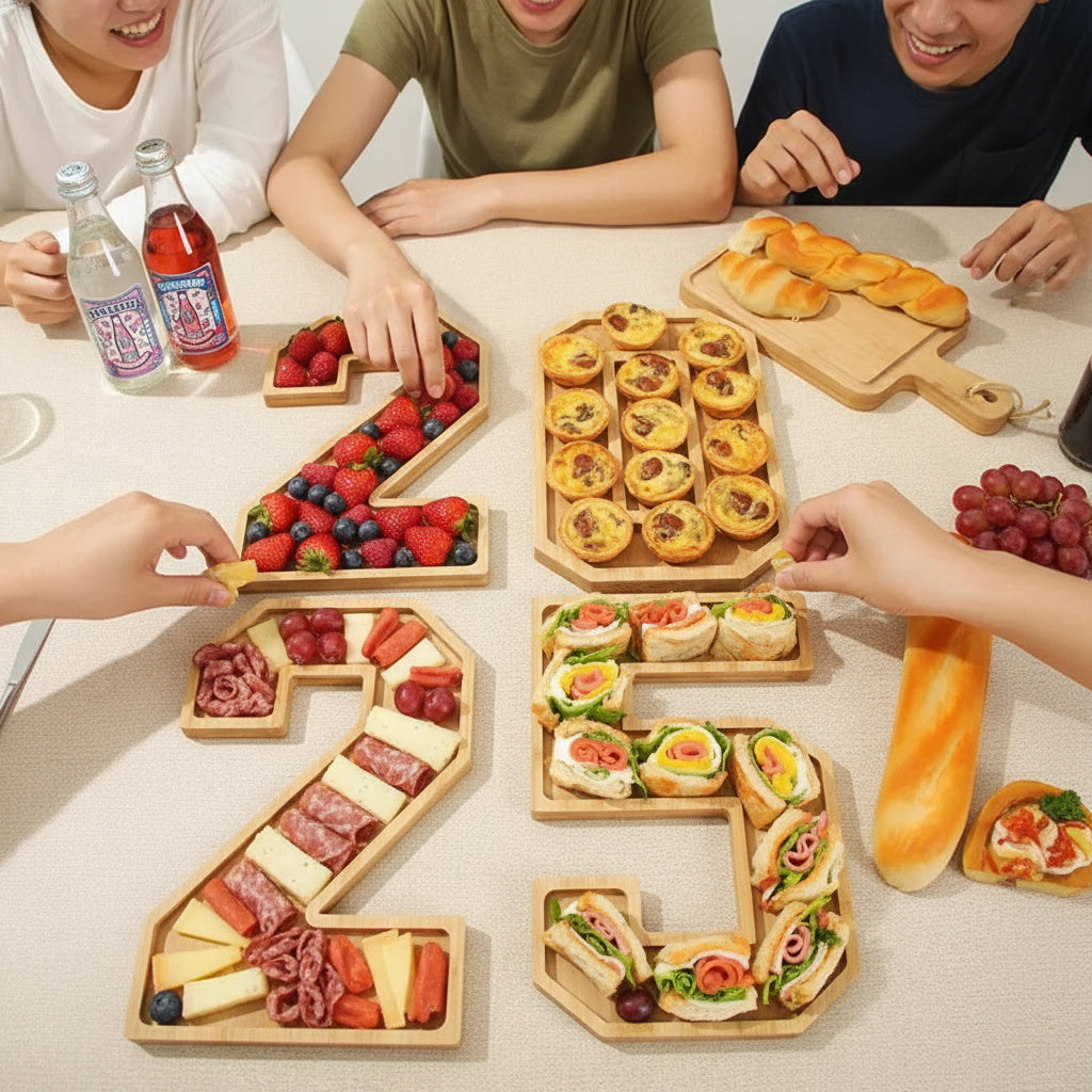 Maliben | Wooden Numbers Serving Tray
