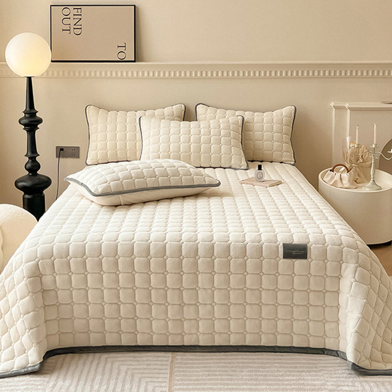 Maliben | Modern Soft Throw Blanket with Square Texture – Stylish Fluffy Bed & Sofa Cover