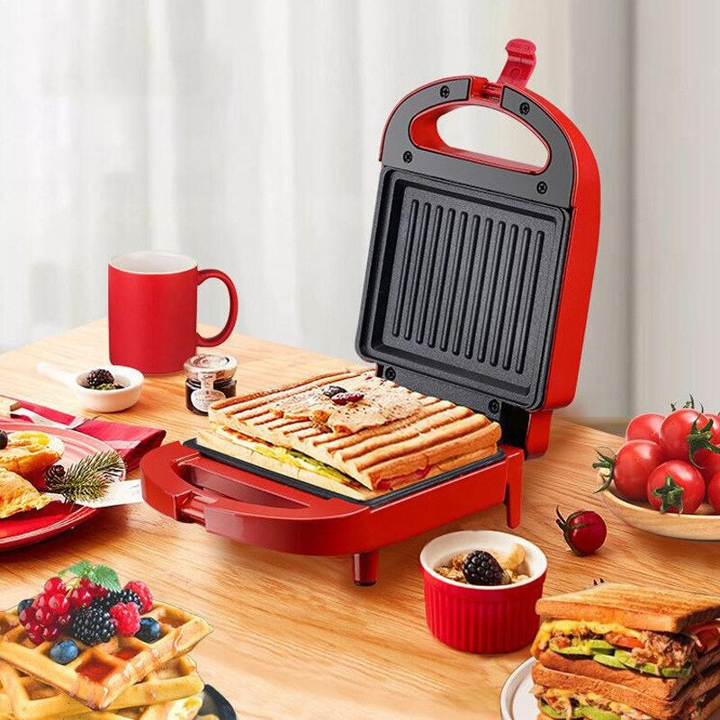 Maliben | 2-In-1 Sandwich Maker & Toaster | Non-Stick Auto-Sealing Plates For Quick Breakfasts, Snacks & Easy Cleanup