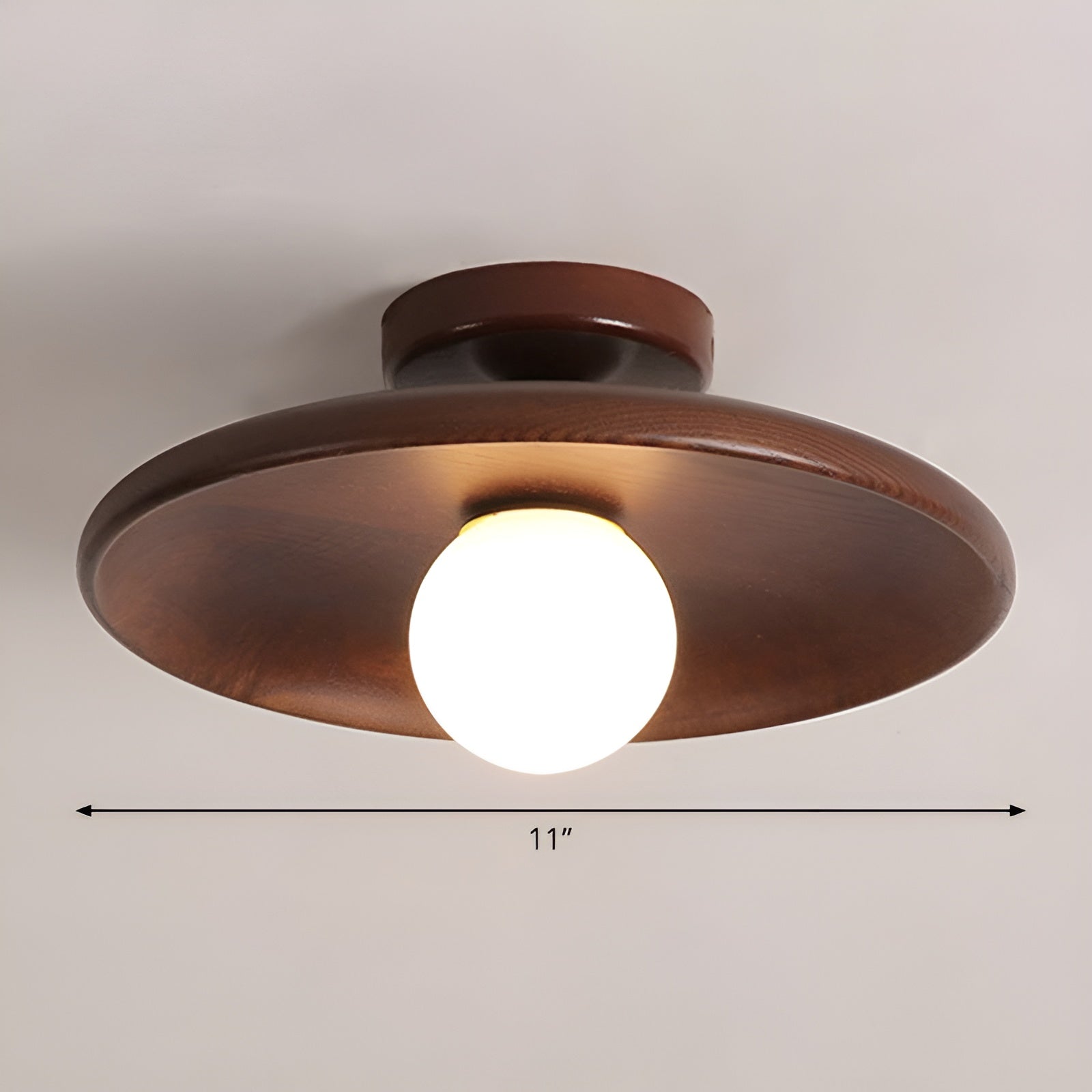 Maliben | Elegant Wooden Wabi Sabi Ceiling Lamp With Led - Woodbliss