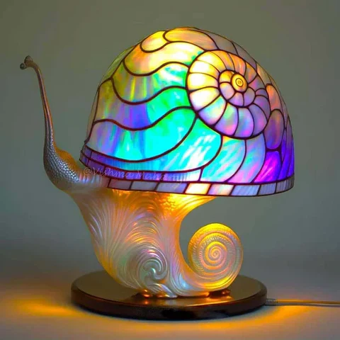 Maliben | Stained Glass Plant Series Table Lamp